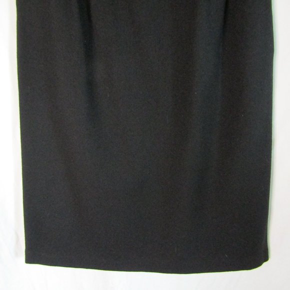 Sag Harbor Black 100% New Wool Double Pleated Waist Skirt Pockets Size 14 - Picture 3 of 8